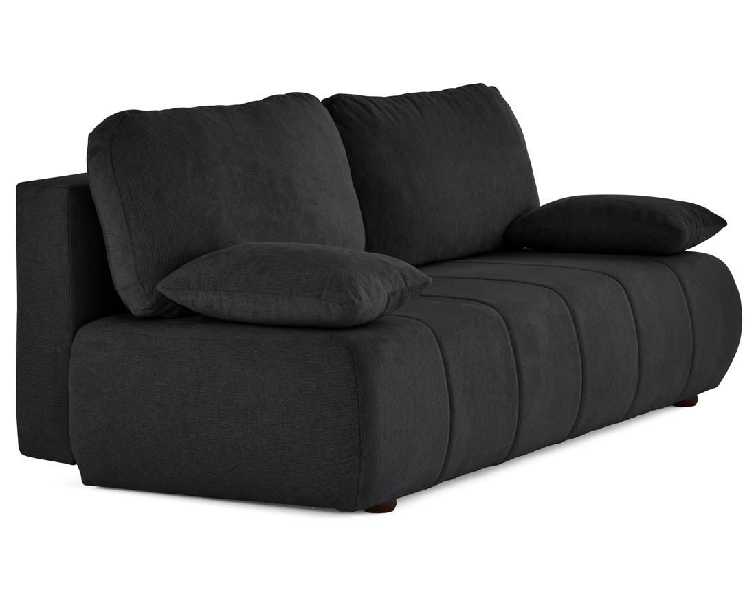 Canapé droit 3 places convertible avec coffre en tissu texturé Harper