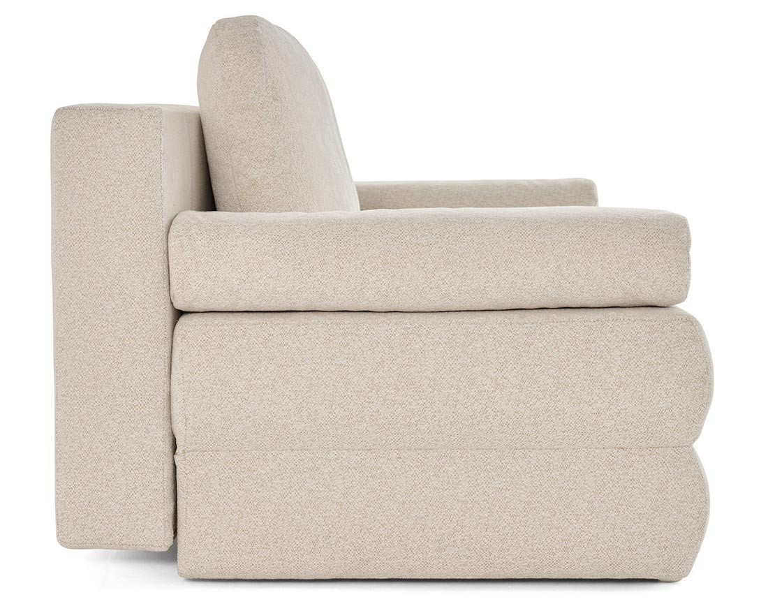 Canapé droit 3 places convertible avec coffre en tissu texturé Nora