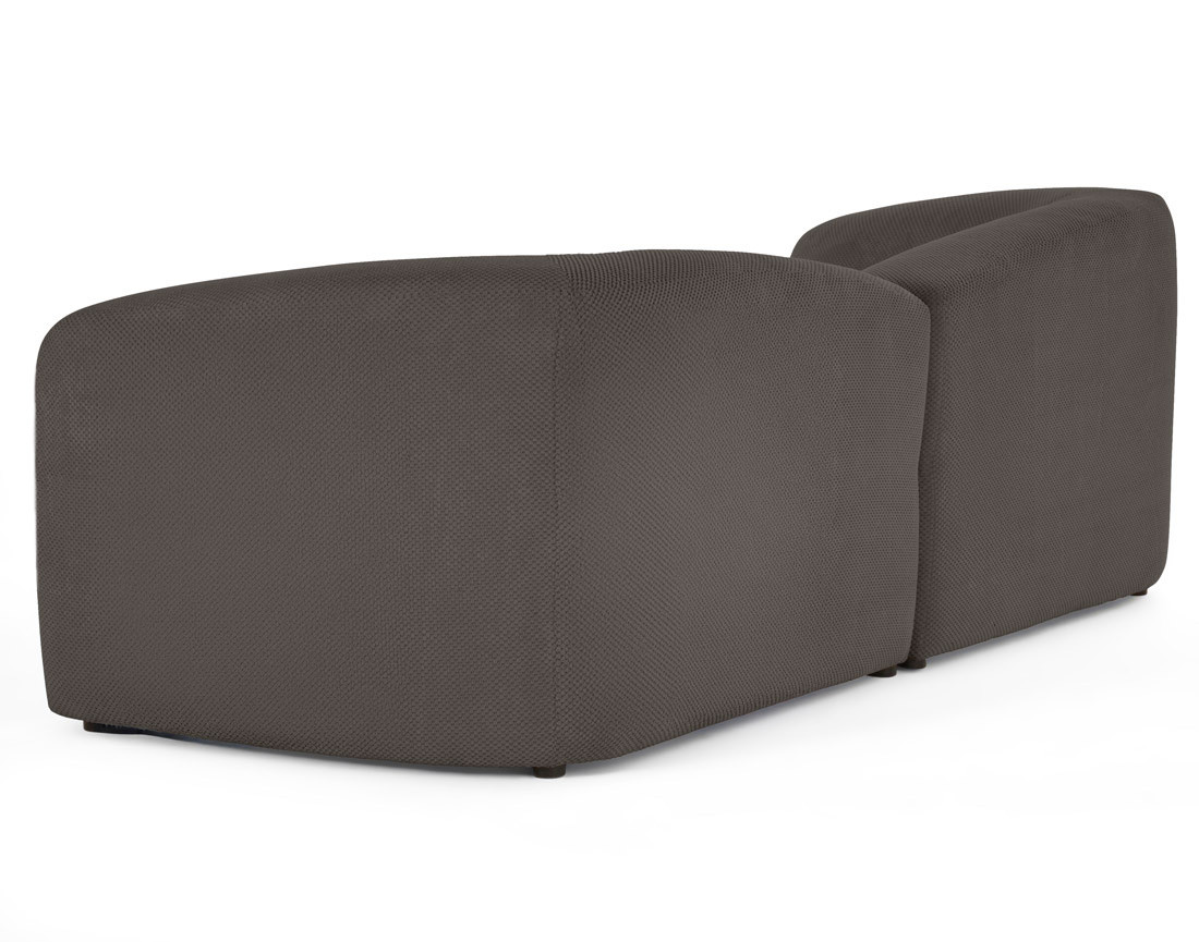 Canapé droit 4 places en velours texturé Charles