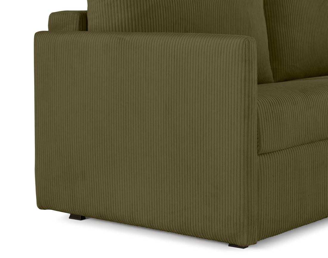 Canapé 3 places convertible express quotidien en velours côtelé Ottawa