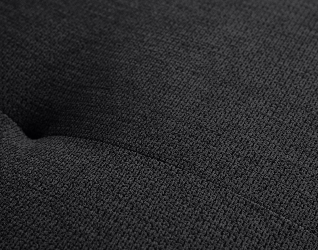 Canapé d'angle droit 4 places convertible avec coffre en tissu texturé Ninon