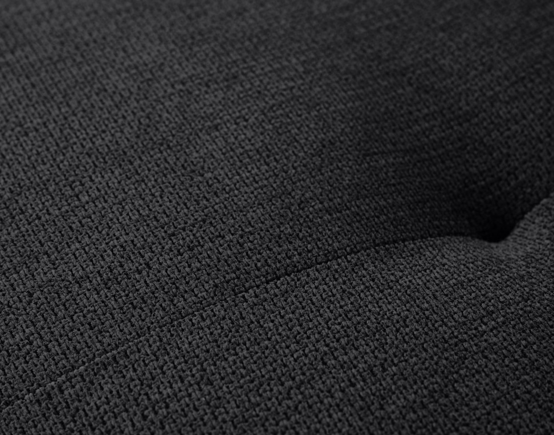 Canapé d'angle gauche 4 places convertible avec coffre en tissu texturé Ninon