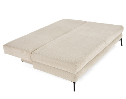 Canapé droit 3 places convertible avec coffre en velours côtelé Elton