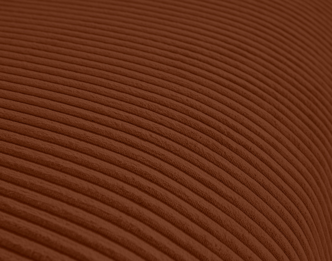 Canapé d'angle réversible 4 places convertible avec deux coffres en velours côtelé Pivoine