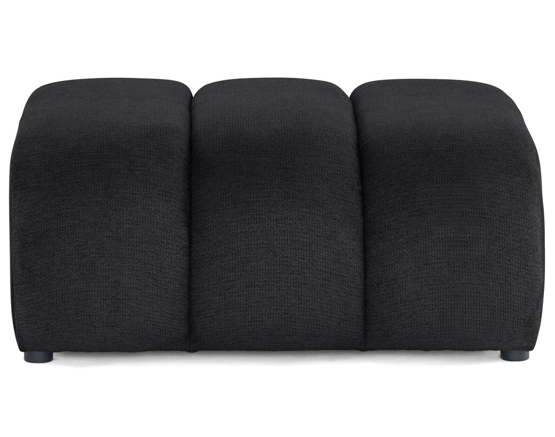 Pouf en tissu texturé Debbie