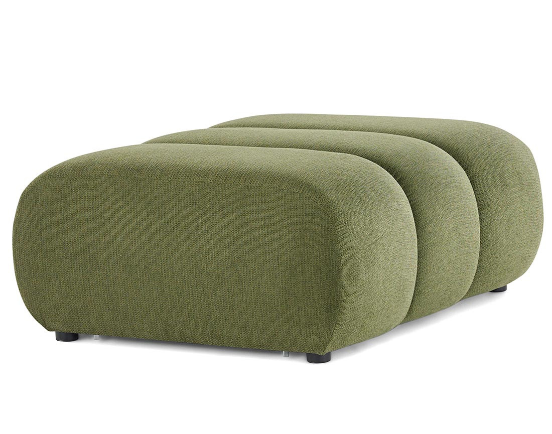 Pouf en tissu texturé Debbie