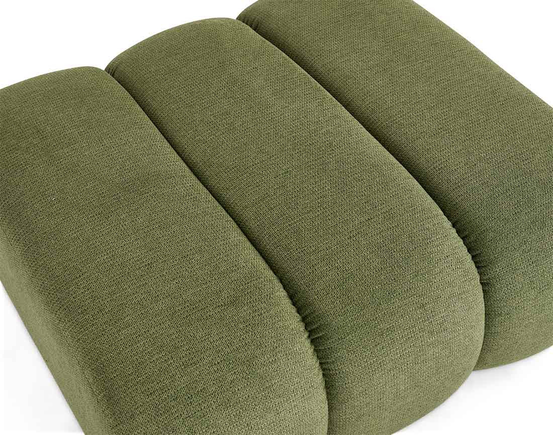 Pouf en tissu texturé Debbie