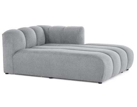 Module d'assise méridienne droit en tissu texturé Debbie