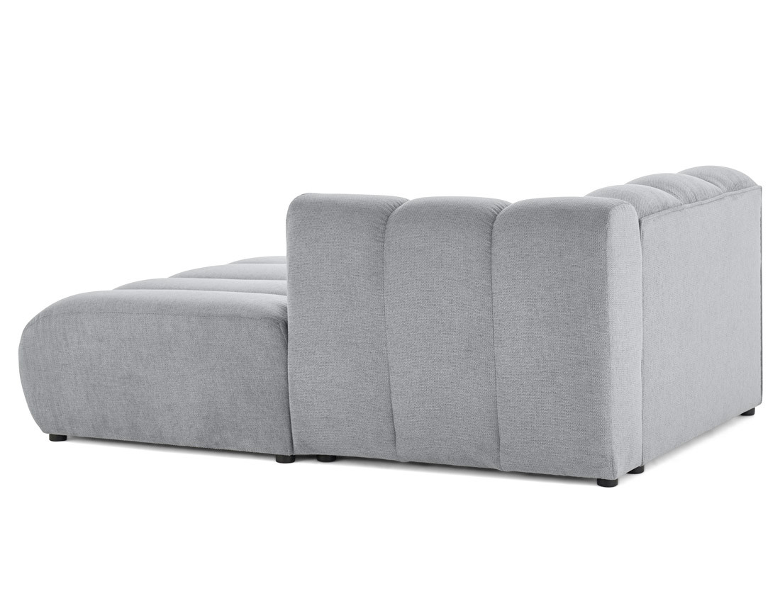 Module d'assise méridienne droit en tissu texturé Debbie
