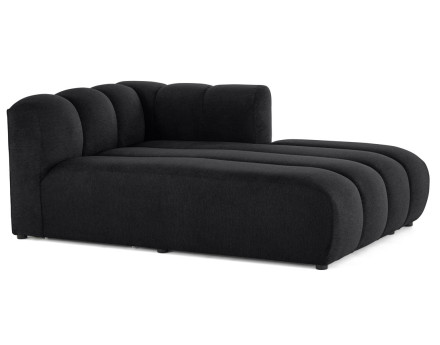Module d'assise méridienne droit en tissu texturé Debbie