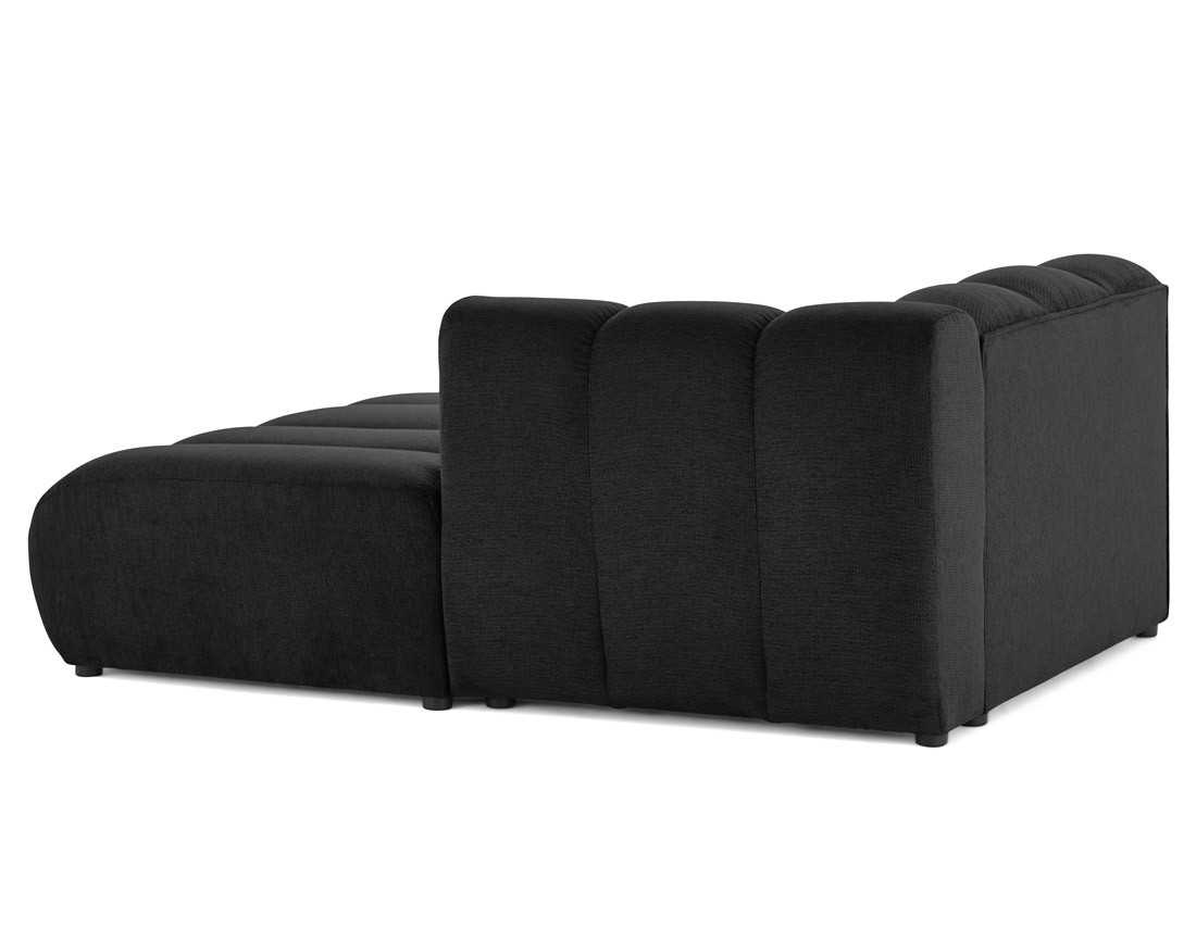 Module d'assise méridienne droit en tissu texturé Debbie