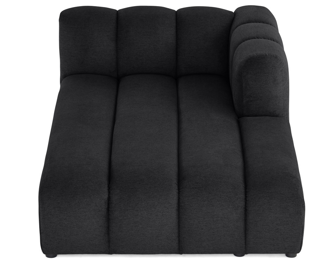 Module d'assise méridienne droit en tissu texturé Debbie