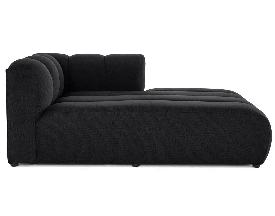 Module d'assise méridienne droit en tissu texturé Debbie