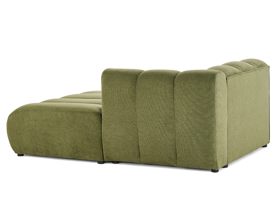 Module d'assise méridienne droit en tissu texturé Debbie