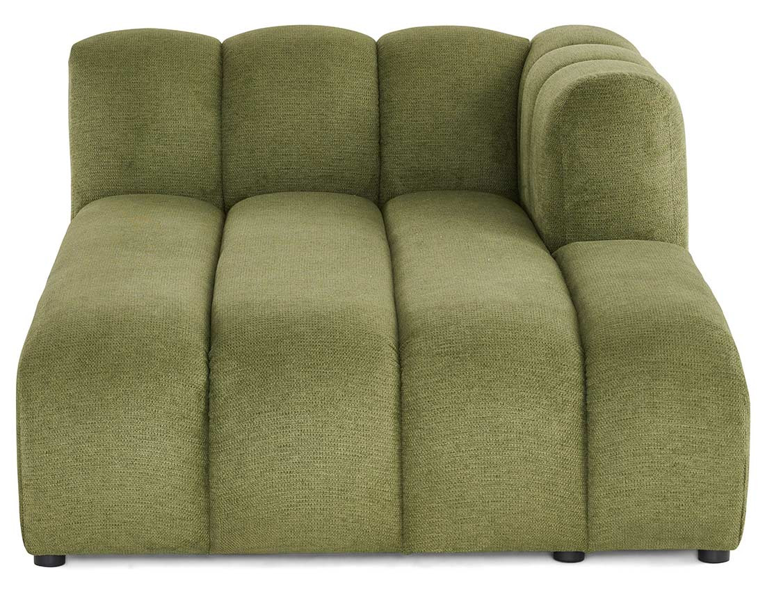 Module d'assise méridienne droit en tissu texturé Debbie