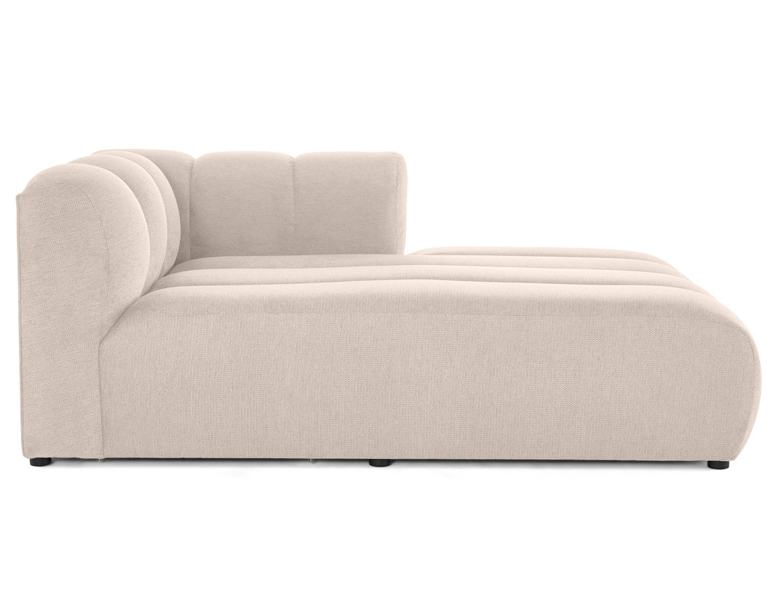 Module d'assise méridienne droit en tissu texturé Debbie