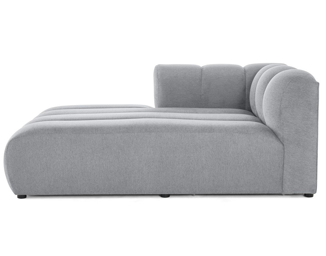 Module d'assise méridienne gauche en tissu texturé Debbie