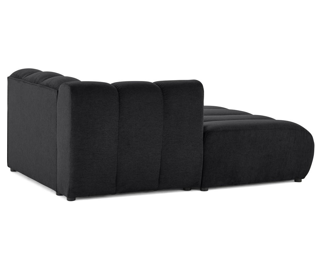 Module d'assise méridienne gauche en tissu texturé Debbie