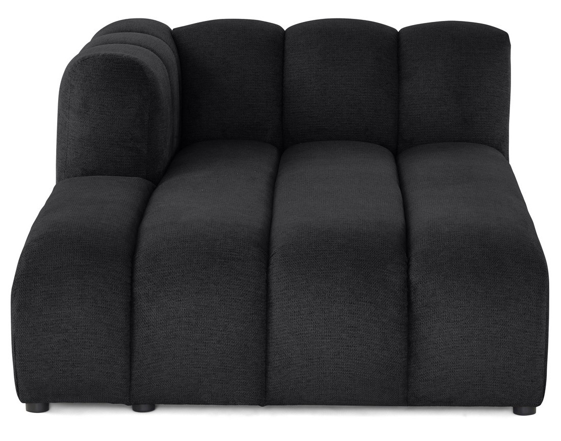 Module d'assise méridienne gauche en tissu texturé Debbie