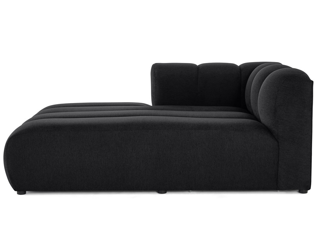 Module d'assise méridienne gauche en tissu texturé Debbie