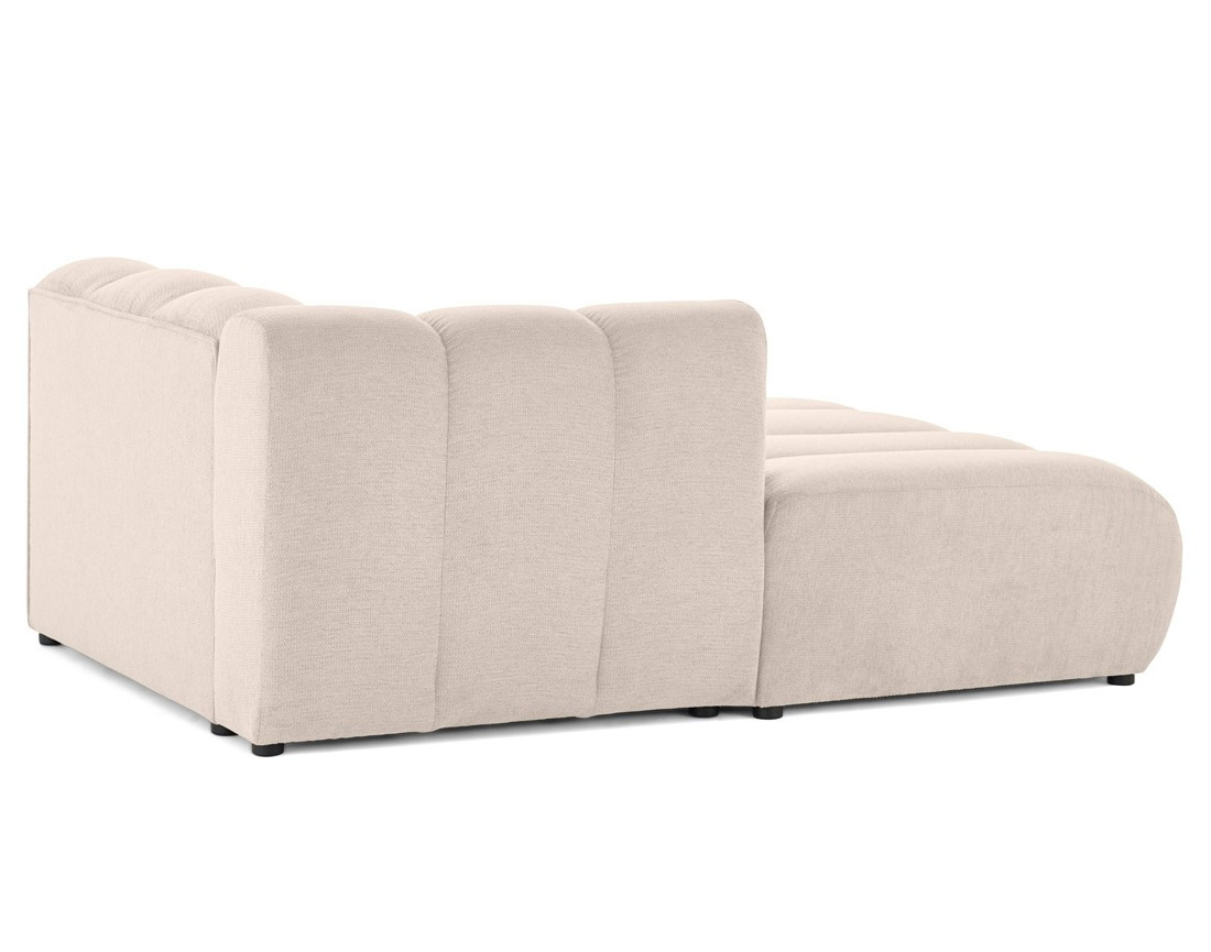 Module d'assise méridienne gauche en tissu texturé Debbie