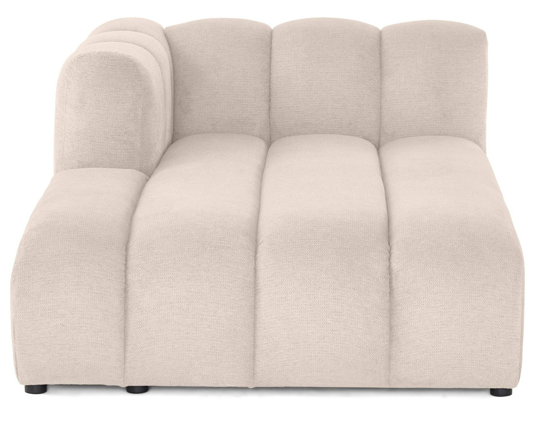 Module d'assise méridienne gauche en tissu texturé Debbie