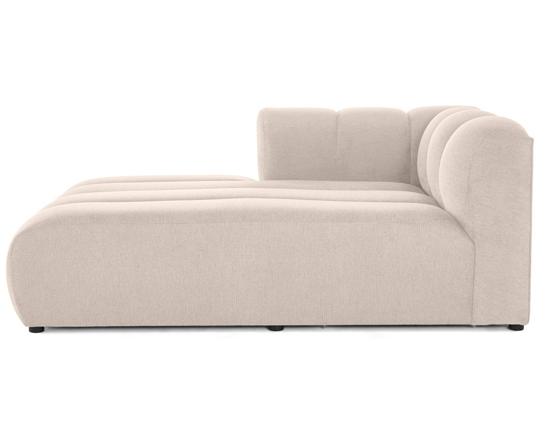 Module d'assise méridienne gauche en tissu texturé Debbie