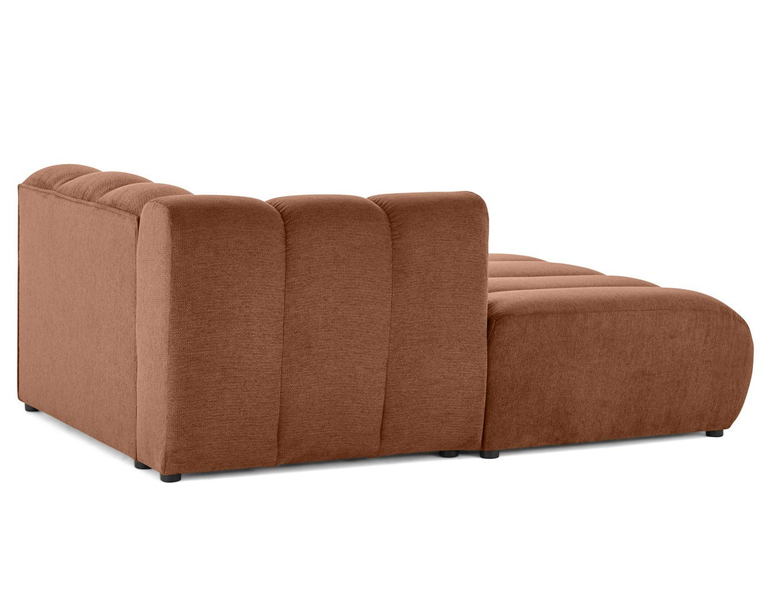 Module d'assise méridienne gauche en tissu texturé Debbie