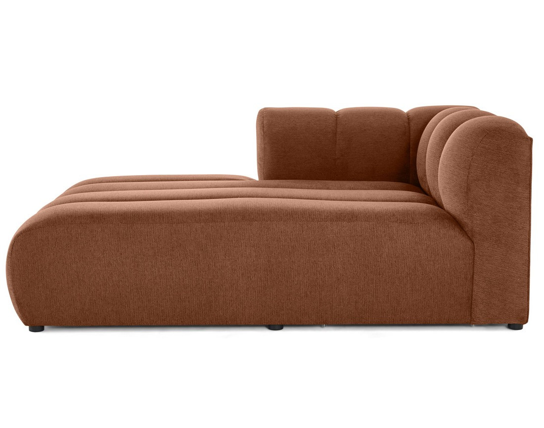 Module d'assise méridienne gauche en tissu texturé Debbie