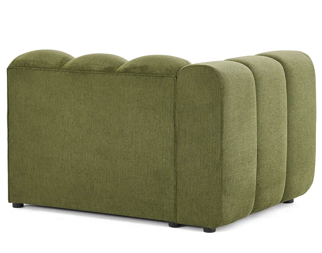 Module d'assise gauche en tissu texturé Debbie