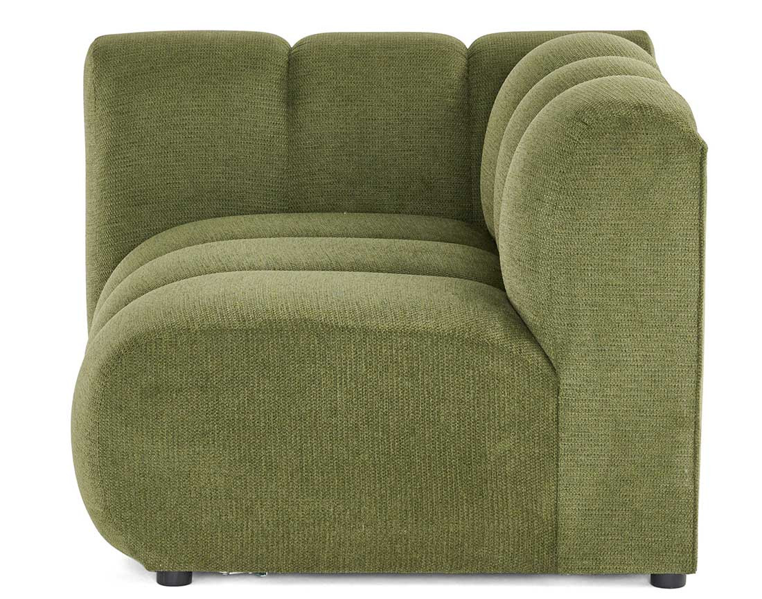 Module d'assise gauche en tissu texturé Debbie