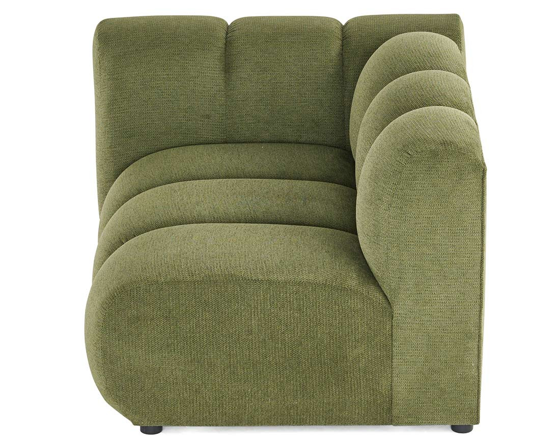 Module d'assise gauche en tissu texturé Debbie