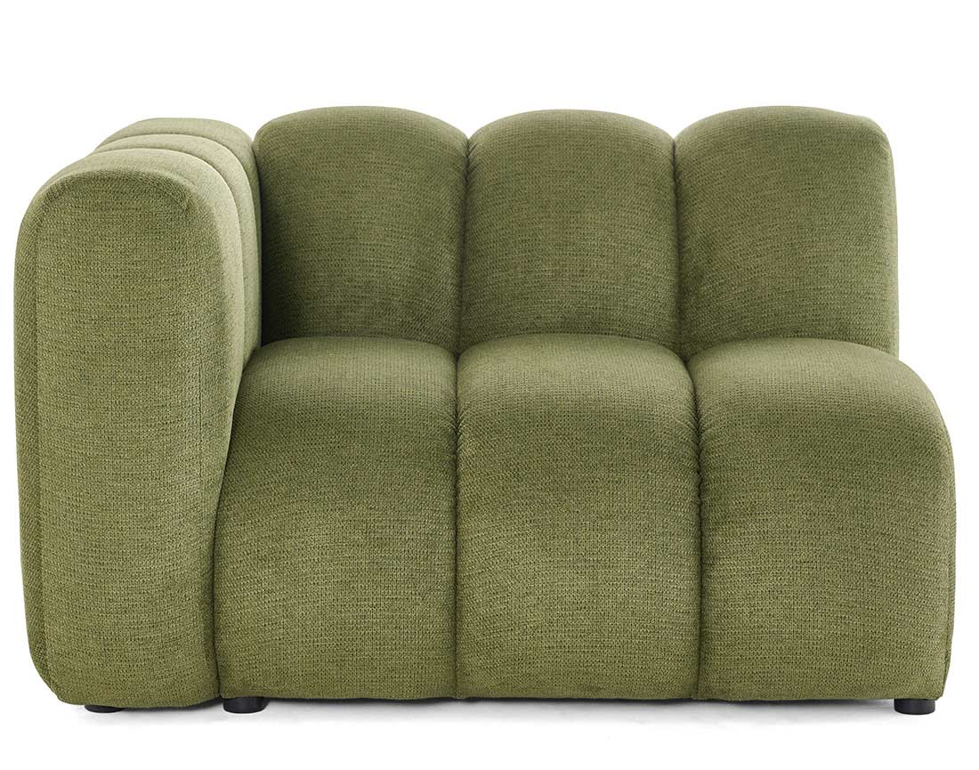 Module d'assise gauche en tissu texturé Debbie