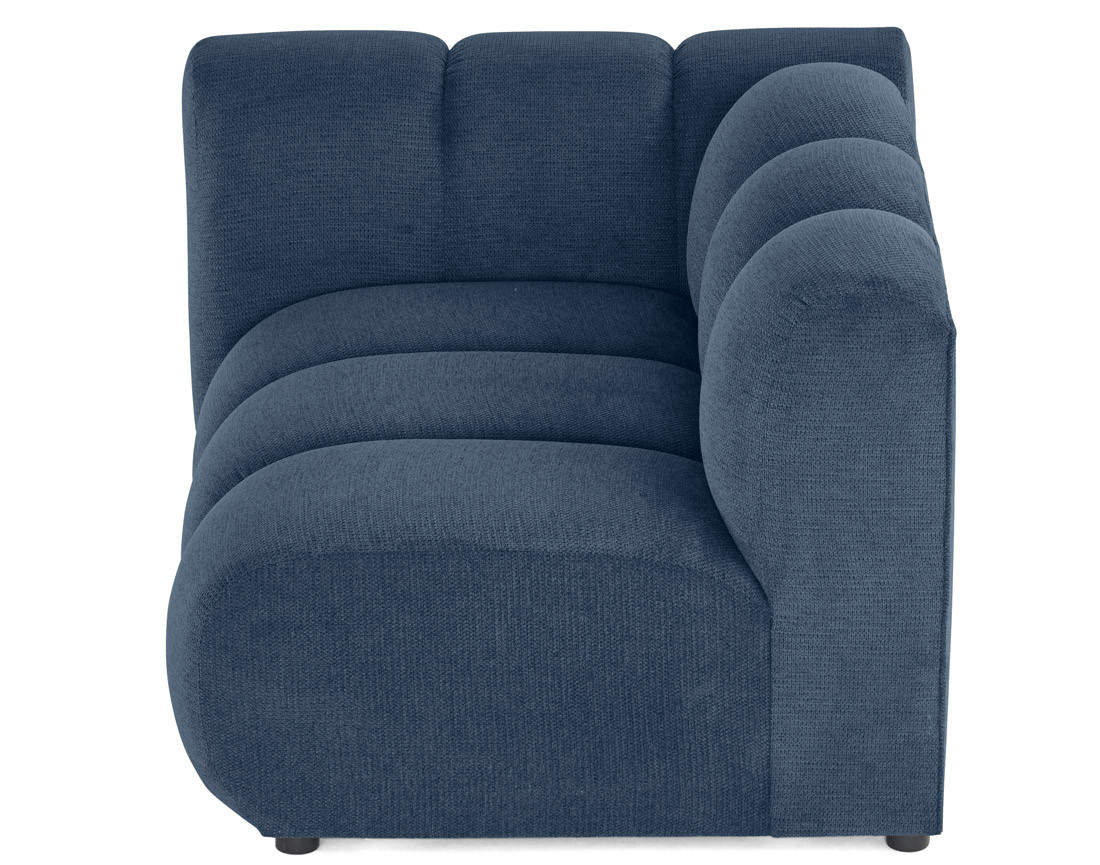 Module d'assise gauche en tissu texturé Debbie