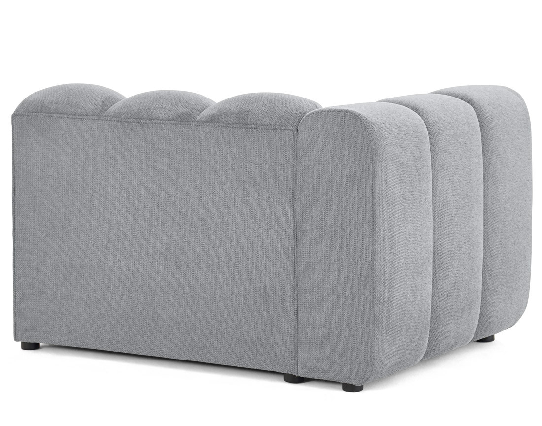Module d'assise gauche en tissu texturé Debbie