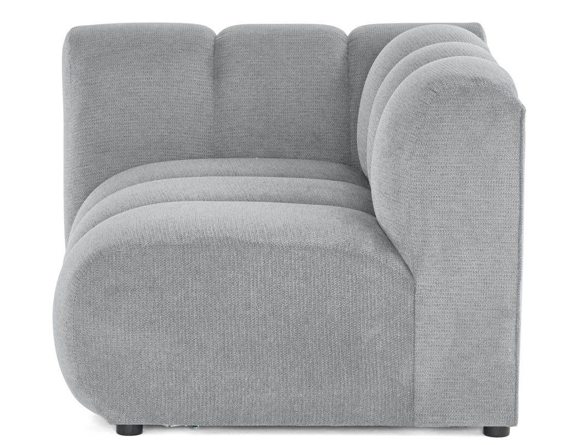 Module d'assise gauche en tissu texturé Debbie
