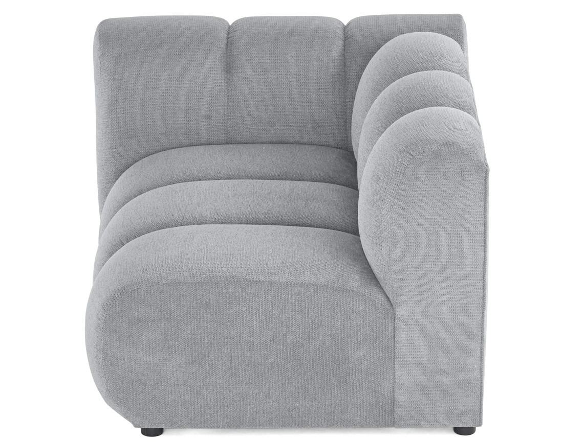 Module d'assise gauche en tissu texturé Debbie