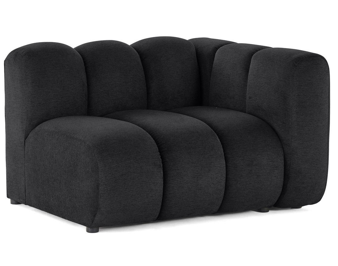 Module d'assise droit en tissu texturé Debbie