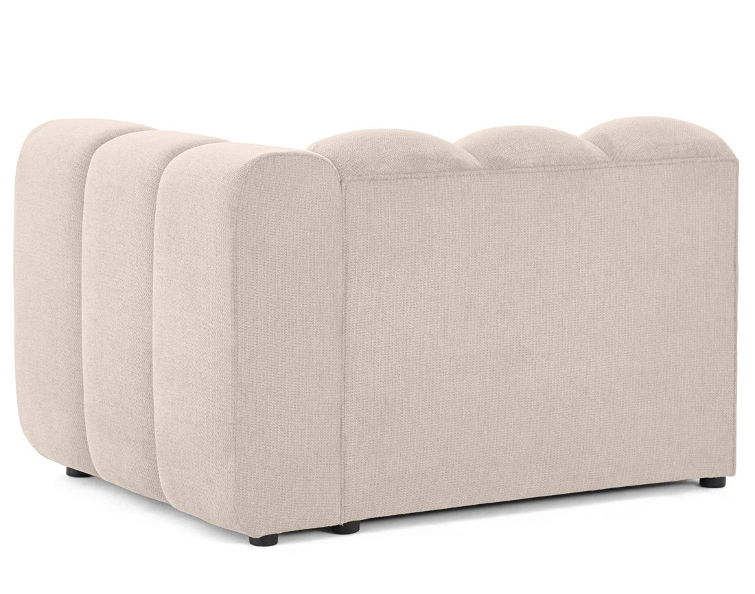 Module d'assise droit en tissu texturé Debbie