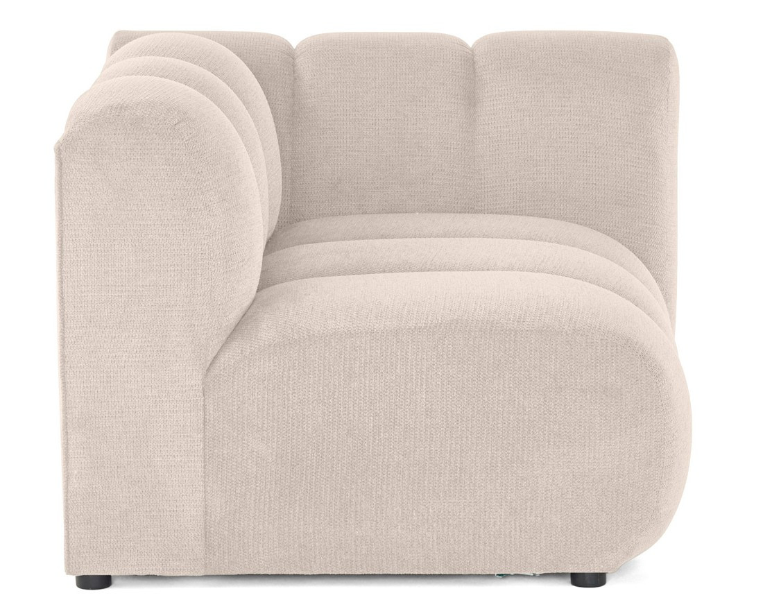 Module d'assise droit en tissu texturé Debbie