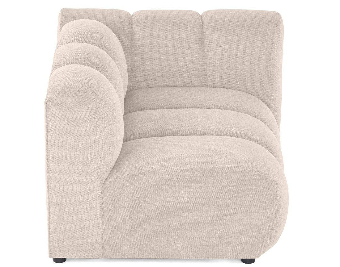 Module d'assise droit en tissu texturé Debbie
