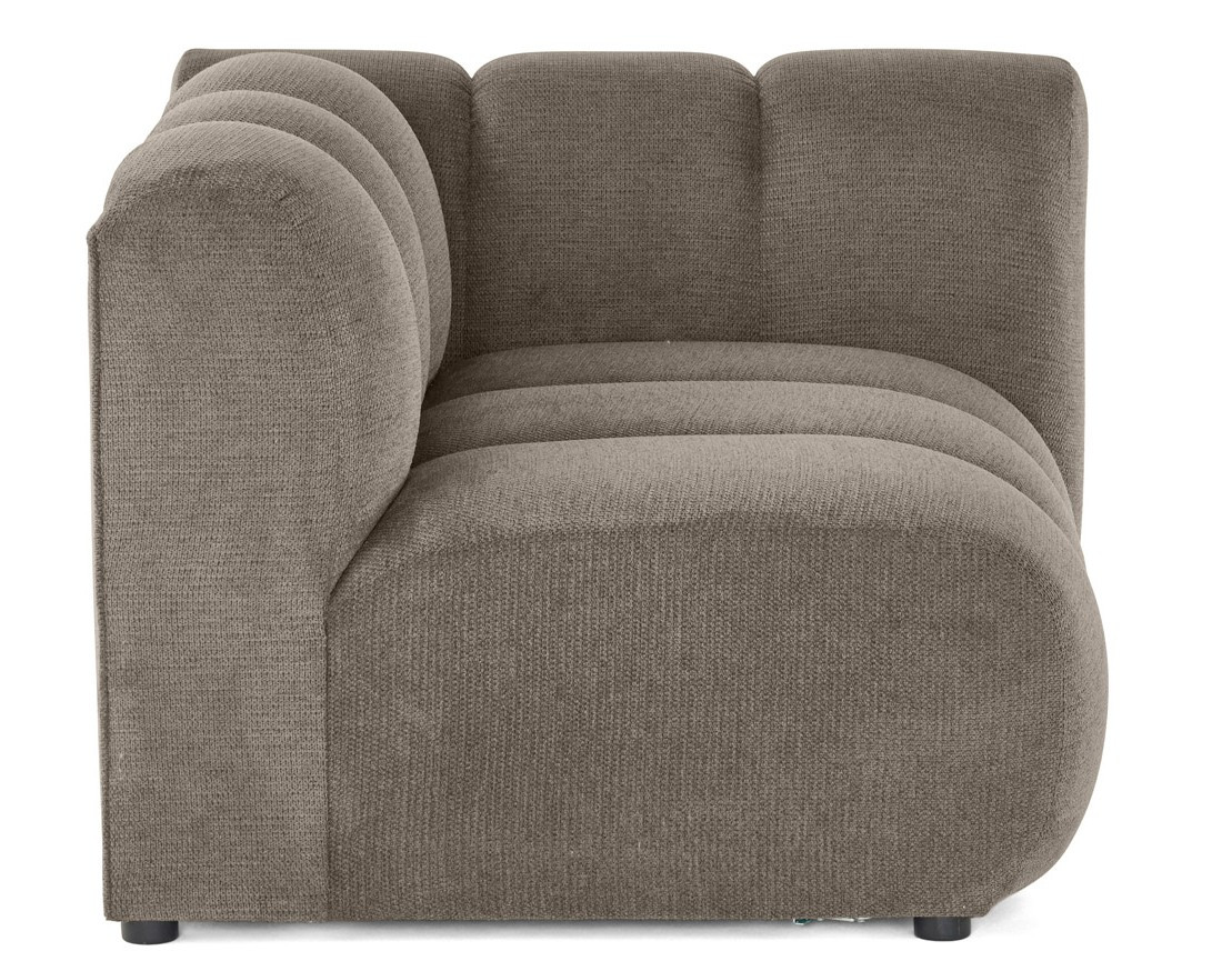 Module d'assise droit en tissu texturé Debbie
