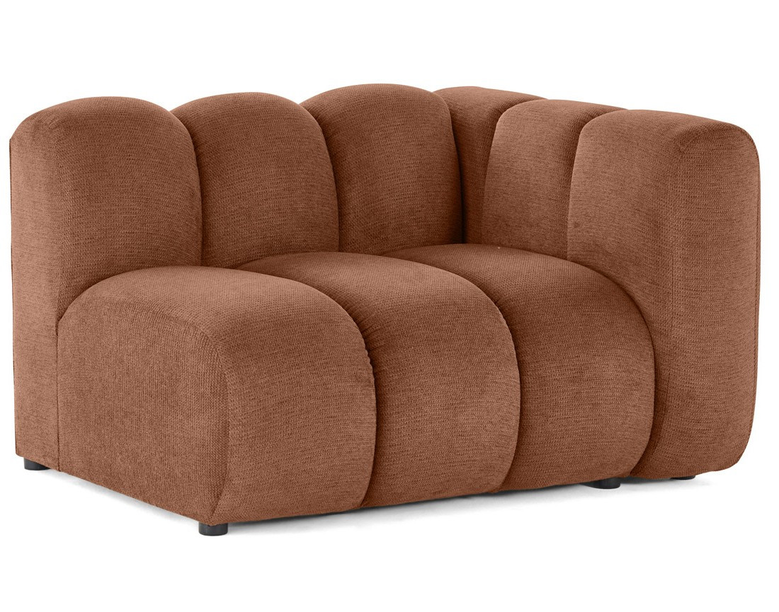 Module d'assise droit en tissu texturé Debbie