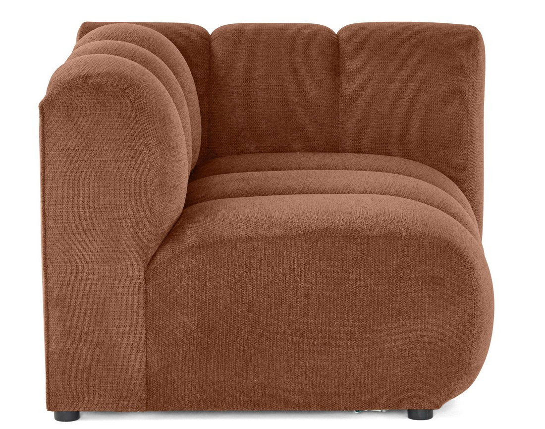 Module d'assise droit en tissu texturé Debbie