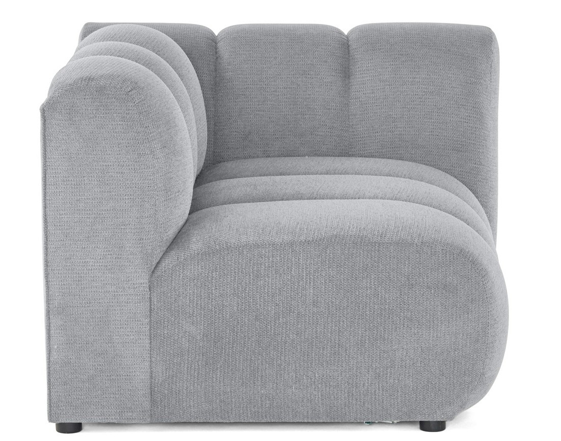 Module d'assise droit en tissu texturé Debbie