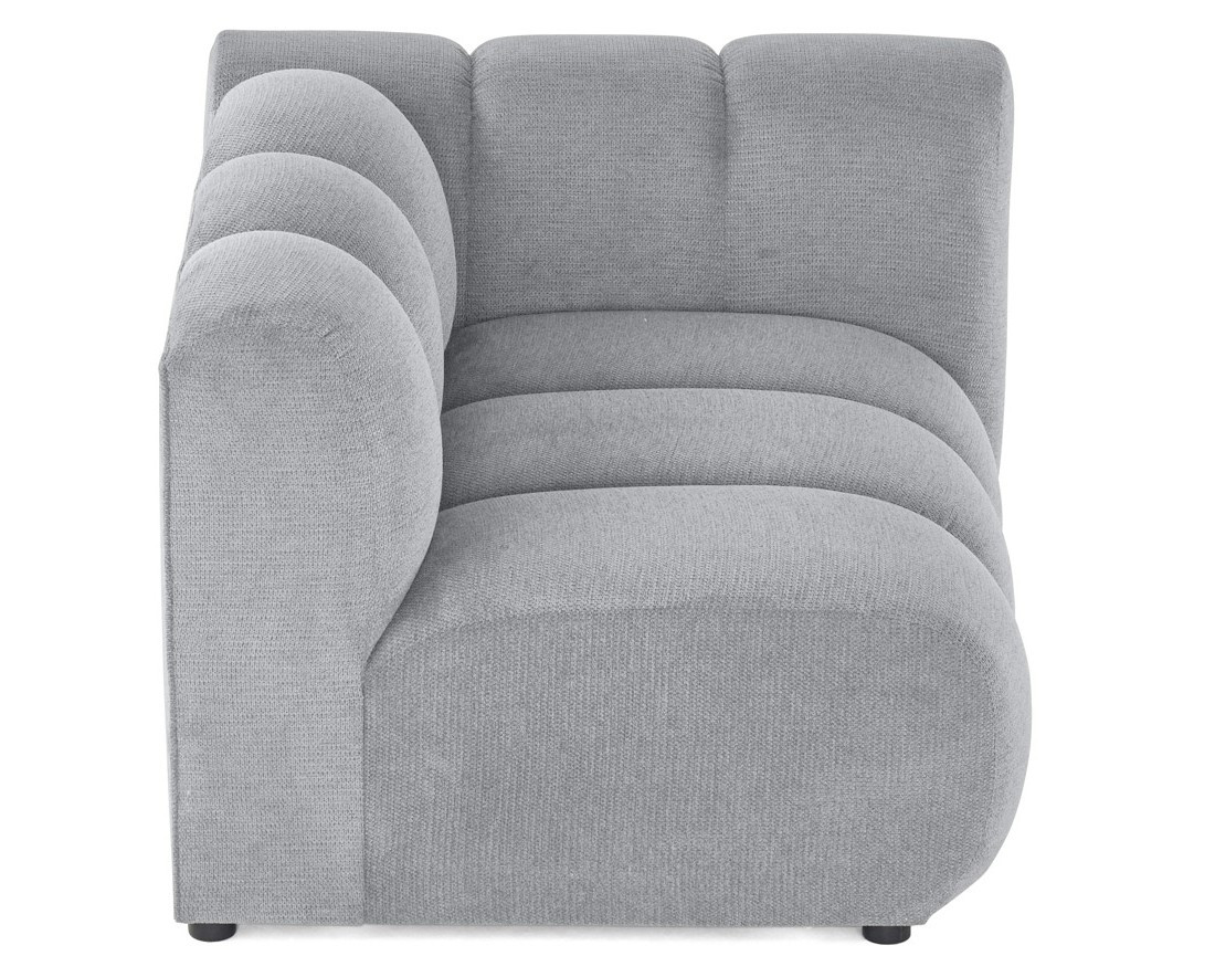 Module d'assise droit en tissu texturé Debbie