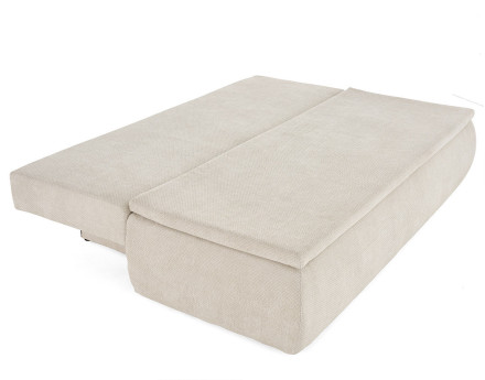 Canapé 3 places convertible avec coffre en velours texturé Kurt