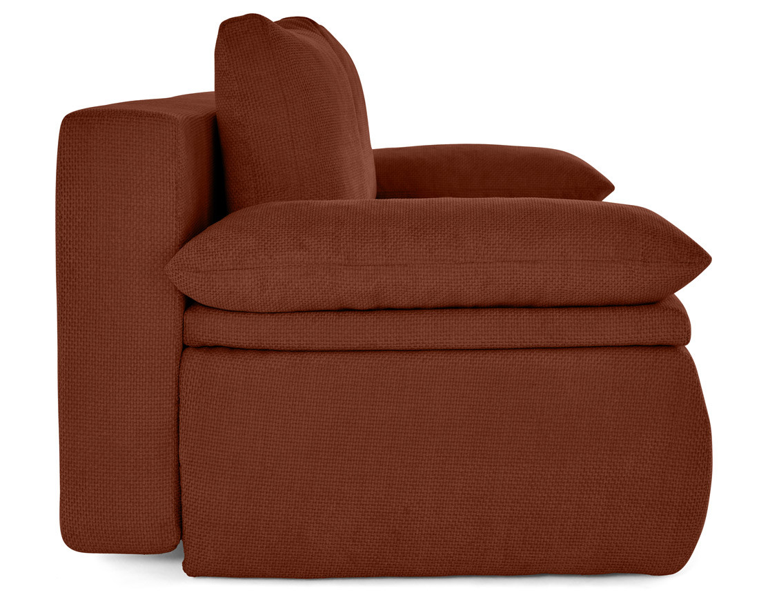 Canapé 3 places convertible avec coffre en velours texturé Kurt