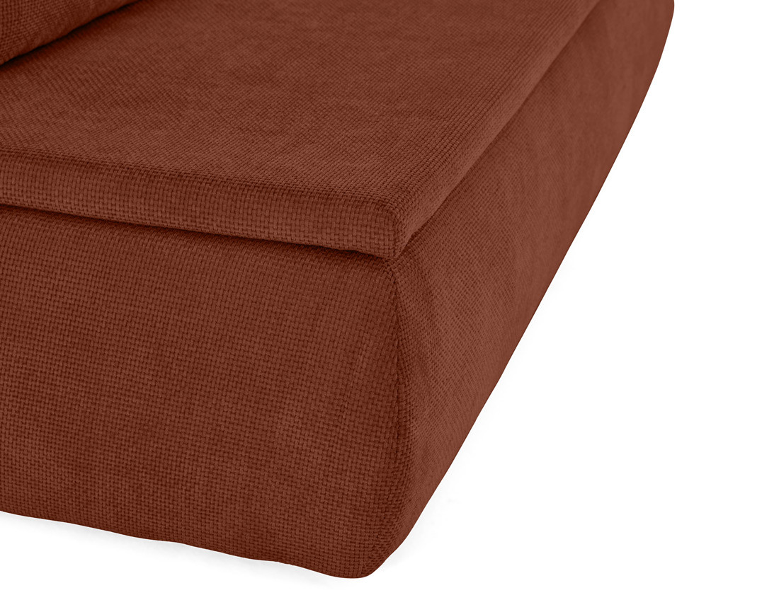 Canapé 3 places convertible avec coffre en velours texturé Kurt