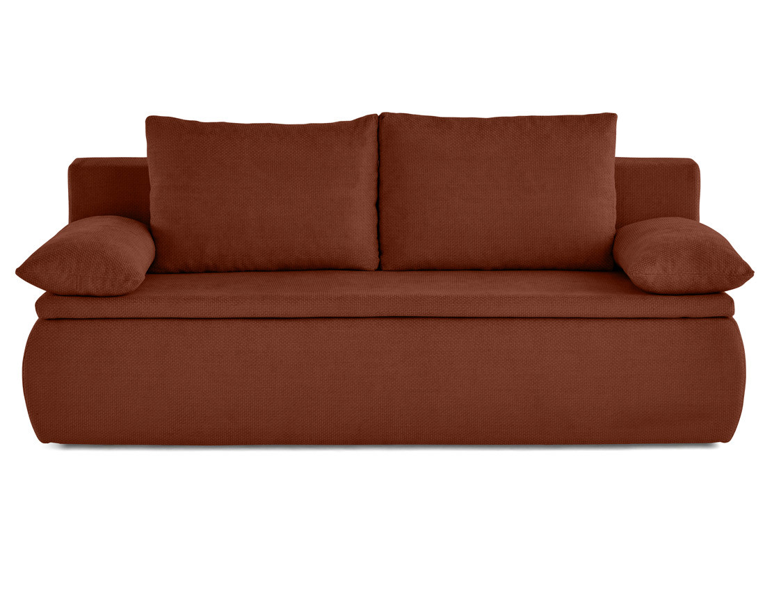 Canapé 3 places convertible avec coffre en velours texturé Kurt